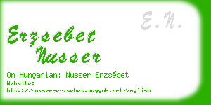 erzsebet nusser business card
